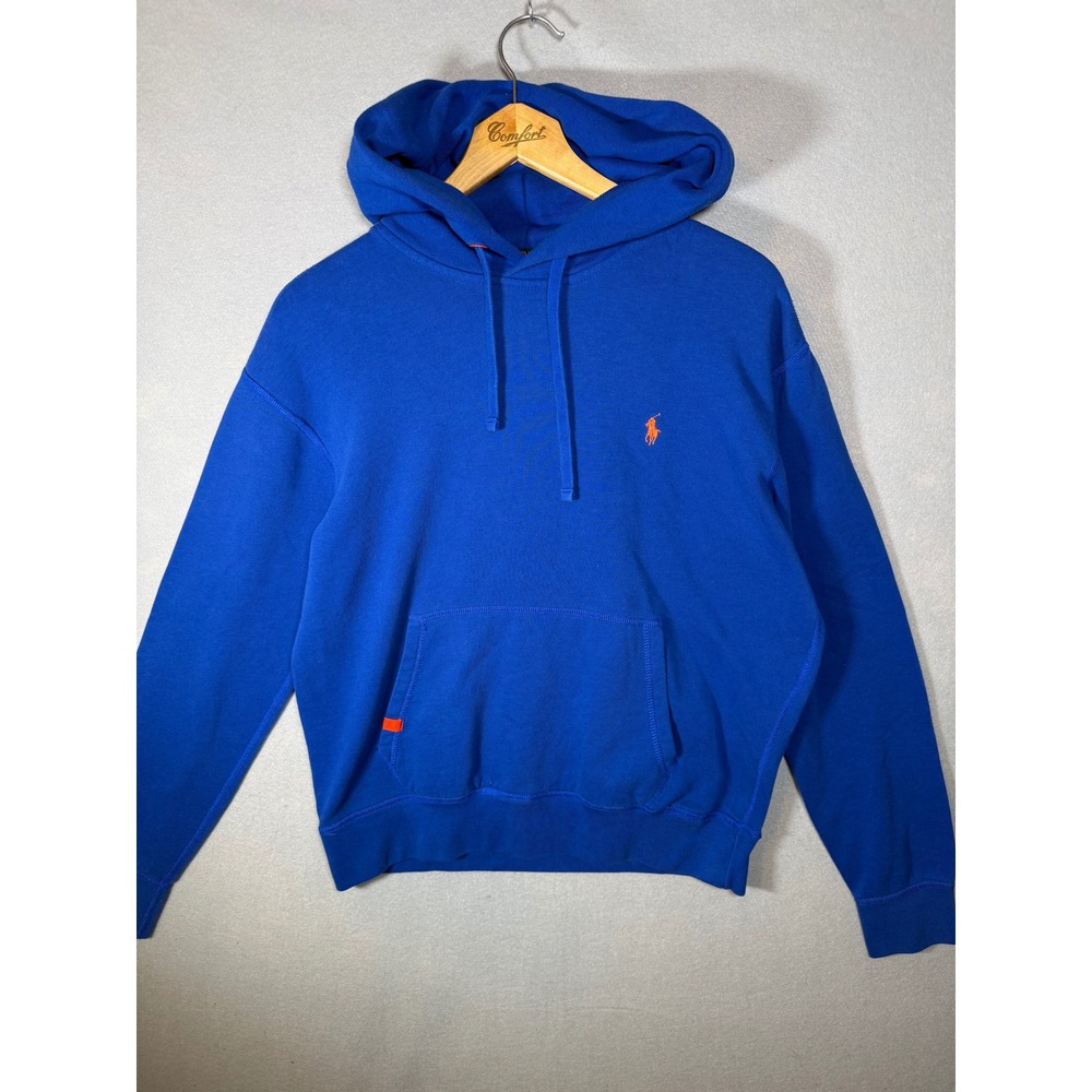 Polo Ralph Lauren Performance Hoodie Royal Blue Orange Pony Mens Medium Preppy